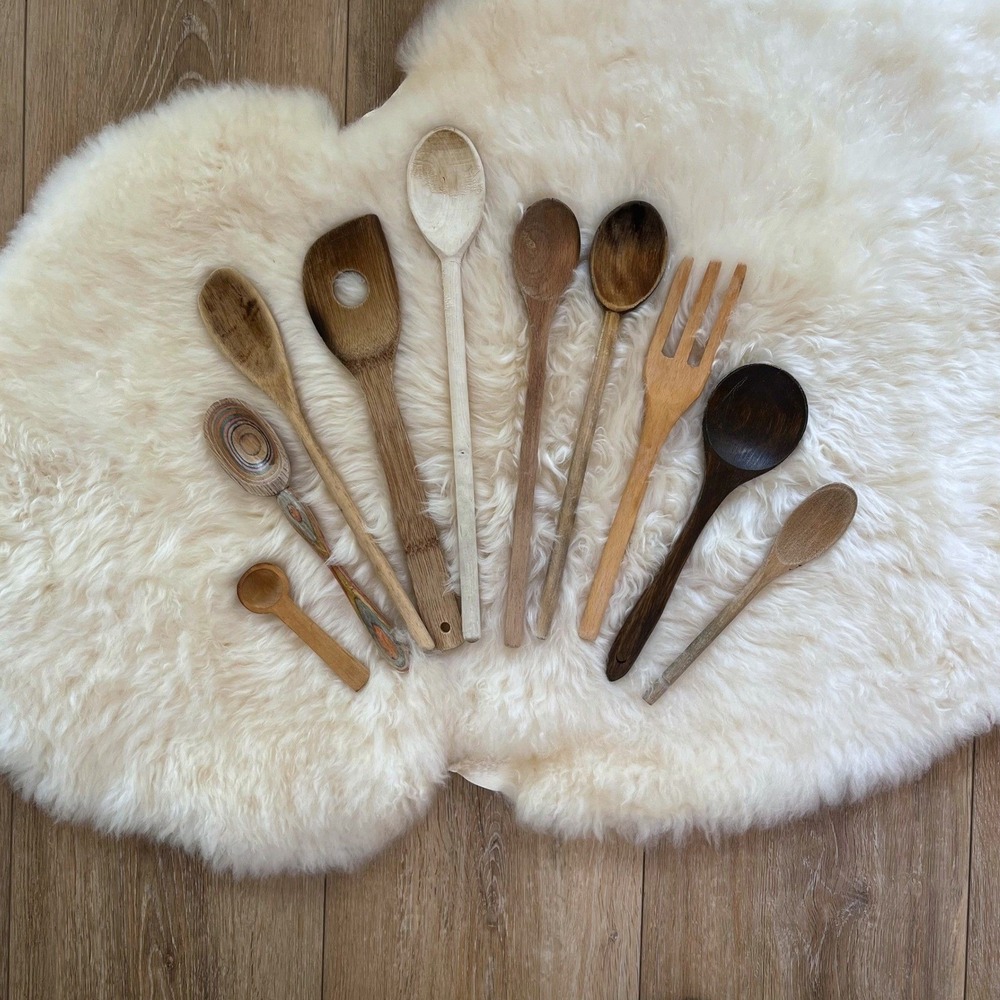 Vintage Primitive Wooden Spoons